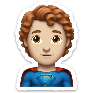5 foot 9 inches, White superman red and brown hair, blue eyes sticker