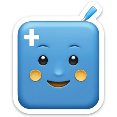 I want to make an Roblox verified emoji with an blue square and checkmark in it sticker