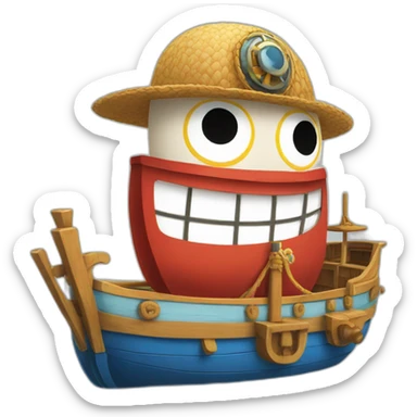 Thousand Sunny in one piece sticker