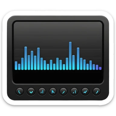 full black audio spectrum, the spectrum is black sticker