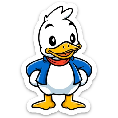 Donald Duck Disney style sticker