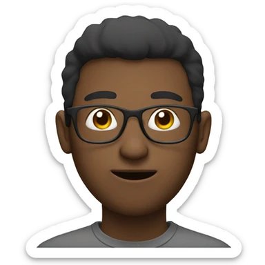 guy with glasses picking nose sticker