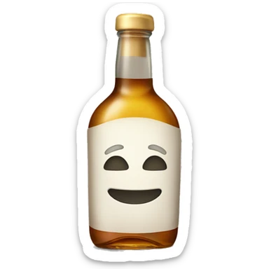 Bottle of alcohol with bow sticker