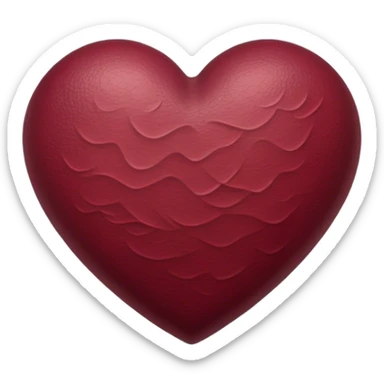 A burgundy heart  sticker