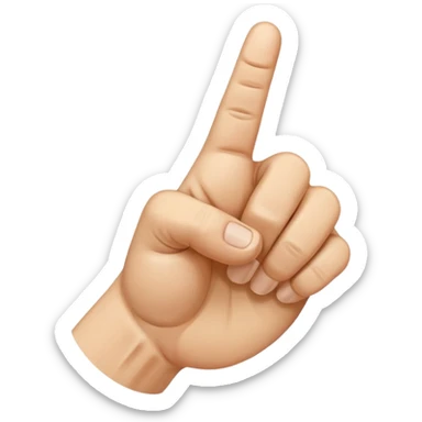 Create an emoji of a right hand. The thumb and middle finger of the right hand are pressed together, with the index finger positioned between them. The remaining fingers are curled into a fist. Add motion lines around the emoji to indicate a downward hand movement. sticker