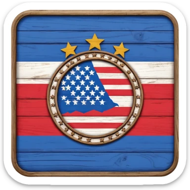 Red, White, and Blue Reigning Champion sign sticker