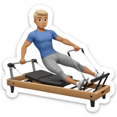 guy workout pilates reformer  sticker