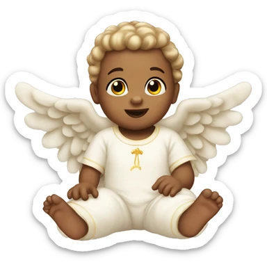 A baby angel sticker