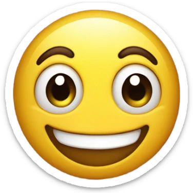 happy emoji with stars in his eyes  sticker