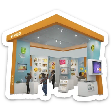 Stand in an expo show sticker