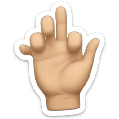 Carré avec les doigts des deux main sticker