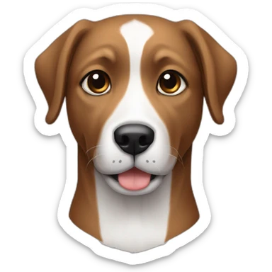 Perro negro, cejas marrones y una pata blanca sticker