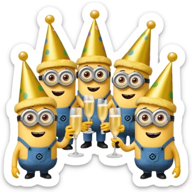 Minion party sticker