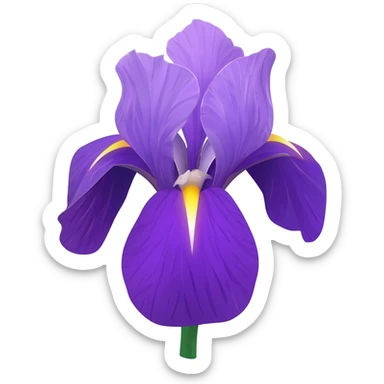 Iris flower sticker