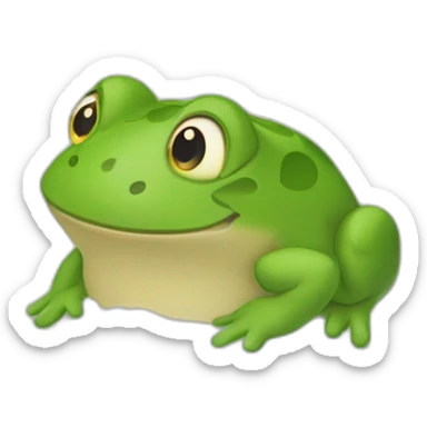 Une grenouille qui prend un bain sticker