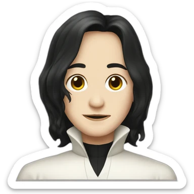 snape in white dress sticker
