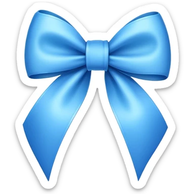 blue bow sticker