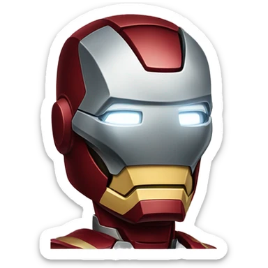 iron man and four stars sticker