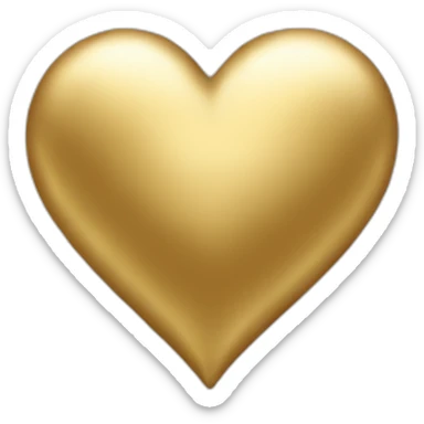 Gold heart sticker