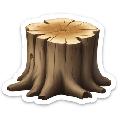 mental tree stump sticker