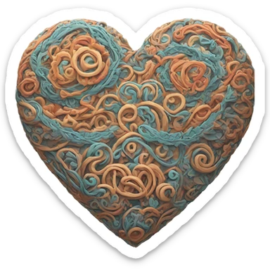Unique heart sticker