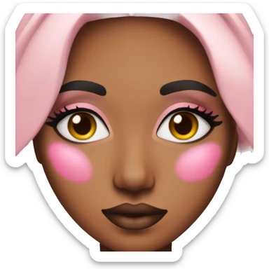 pink blush makeup sticker
