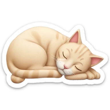 Sleeping cat sticker