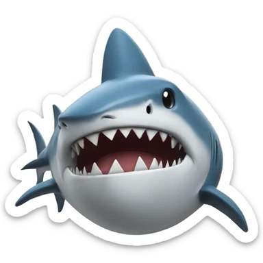 shark with tophat sticker