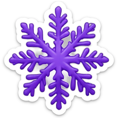 Purple snowflake sticker
