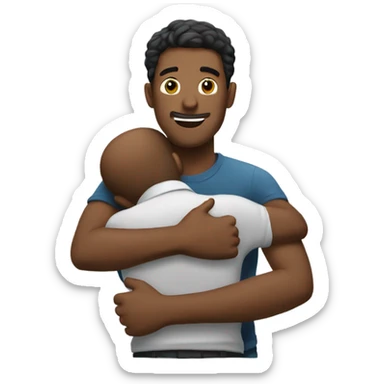 man hug sticker