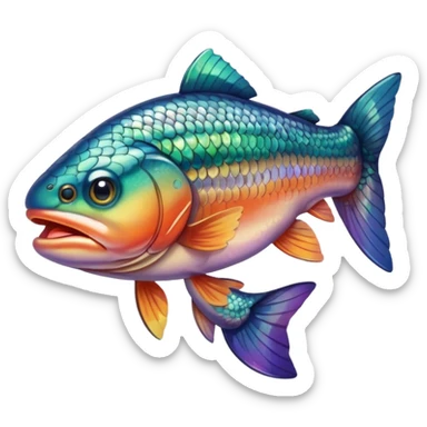 trout with the devasted face emoji sticker