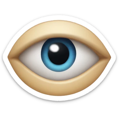 Emoji of a small eye with its eyebrow close to it and a big eye with its eyebrow far from it and looking like there is something suspicious sticker