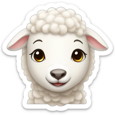 a cute little lamb sticker
