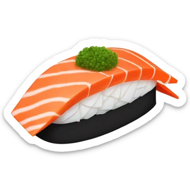 Salmon sushi nigiri sticker