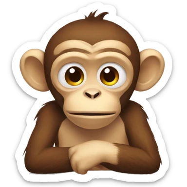 monkey tired sticker