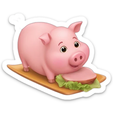 Pepa-pig qui mange du cochons sticker