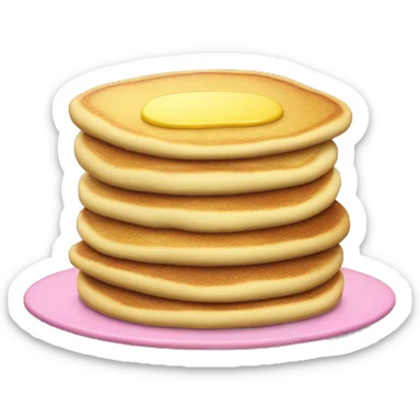 Pan cakes in blue, yellow, and pink stack   sticker