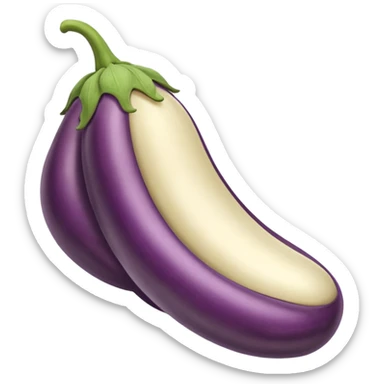Egg plant and foot sticker