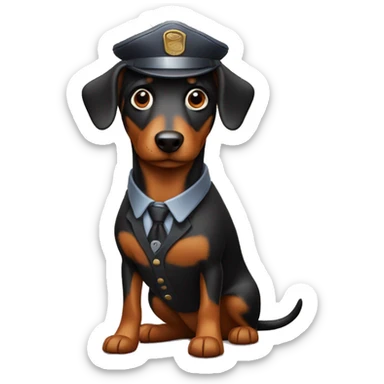 Detective sausage dog sticker