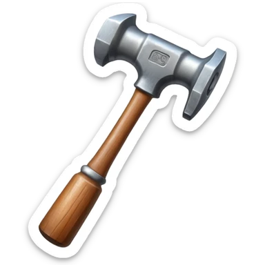 Hammer with wooden handle
 sticker