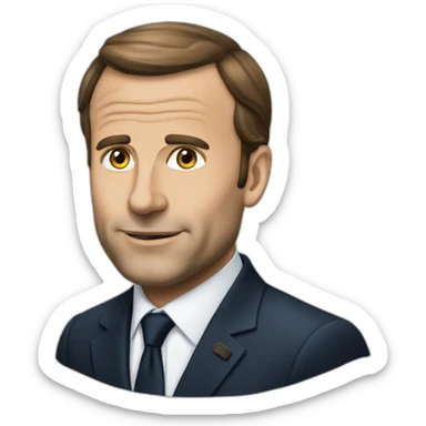 Macron à la diaré sticker