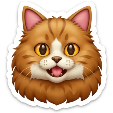 Cat barking  sticker