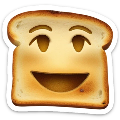 toast with elon musk face burnt on it from the toaster sticker