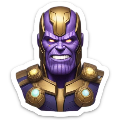 Thanos with infinity gauntlet sticker