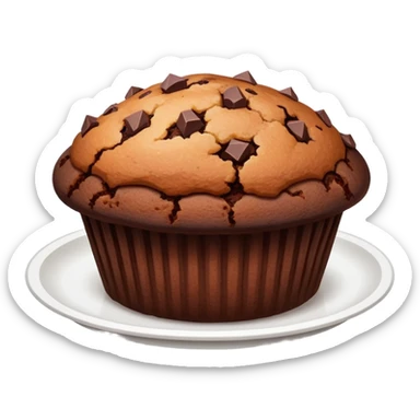 A tray with chocolate muffin sticker