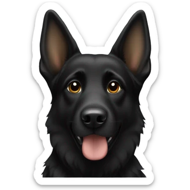 Black German Shepard Dog sticker