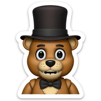 Freddy Fazbear (black small hat) from Five Nights At Freddy's Movie sticker