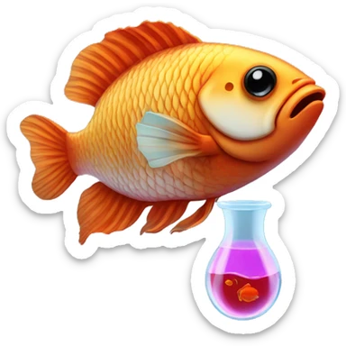 scientist beta fish sticker