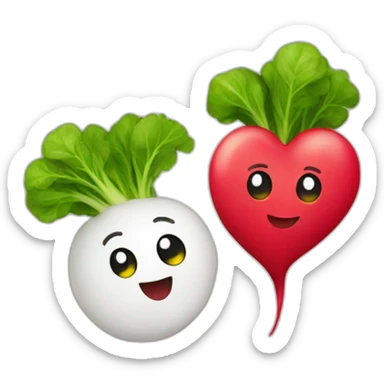 radish and love sticker