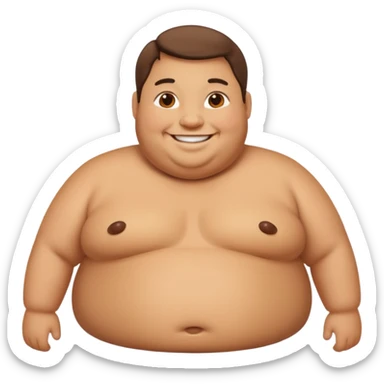 Fat person sticker